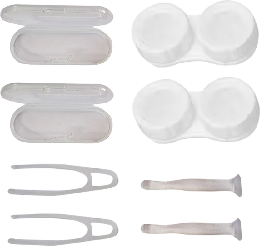 Diamond Eye 2 Contact Lens Case Travel Kit and 2 Tweezer (Pack of: 1)(Pack of: 1)