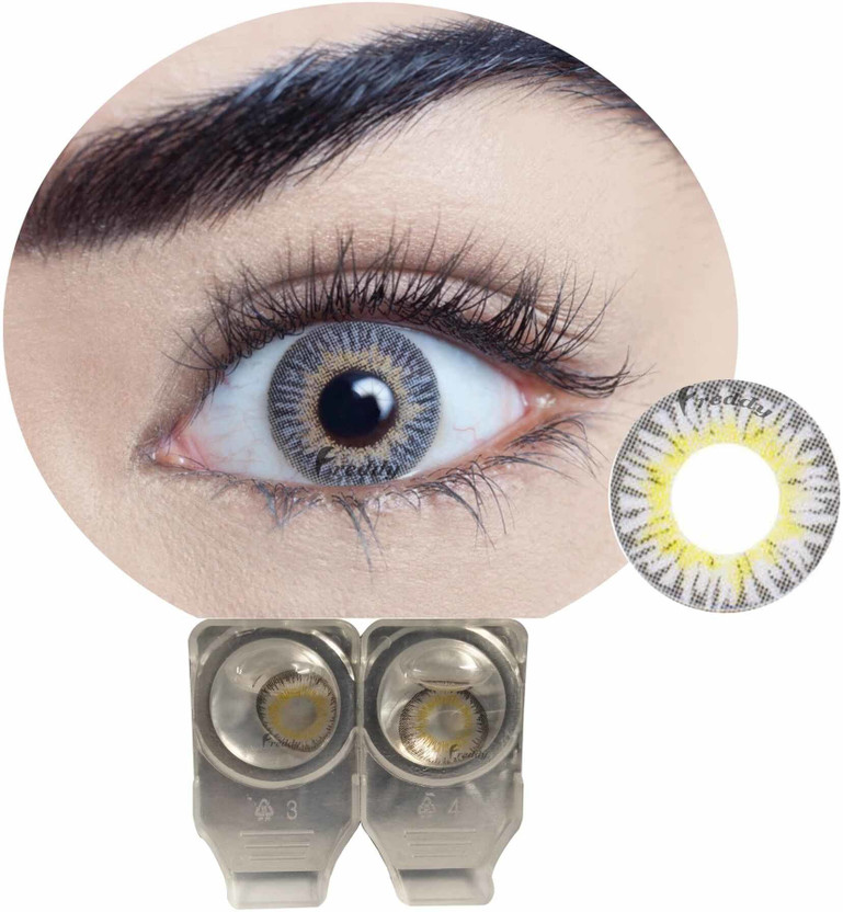 Freddy Monthly Disposable(0, Colored Contact Lenses, Pack of 2)