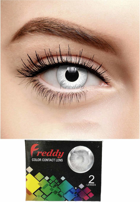 Freddy Monthly Disposable(0, Colored Contact Lenses, Pack of 2)