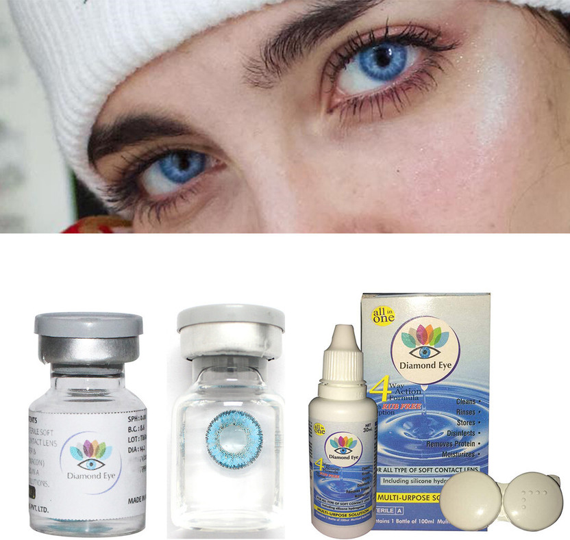 Diamond Eye Monthly Disposable(0, Colored Contact Lenses, Pack of 2)