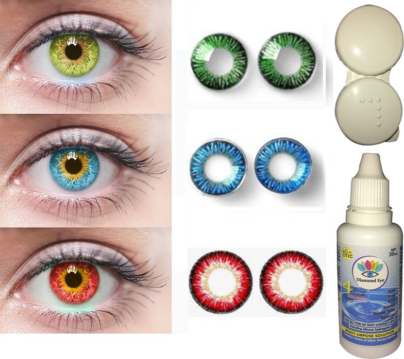 Diamond Eye Daily Disposable(0, Colored Contact Lenses, Pack of 3)
