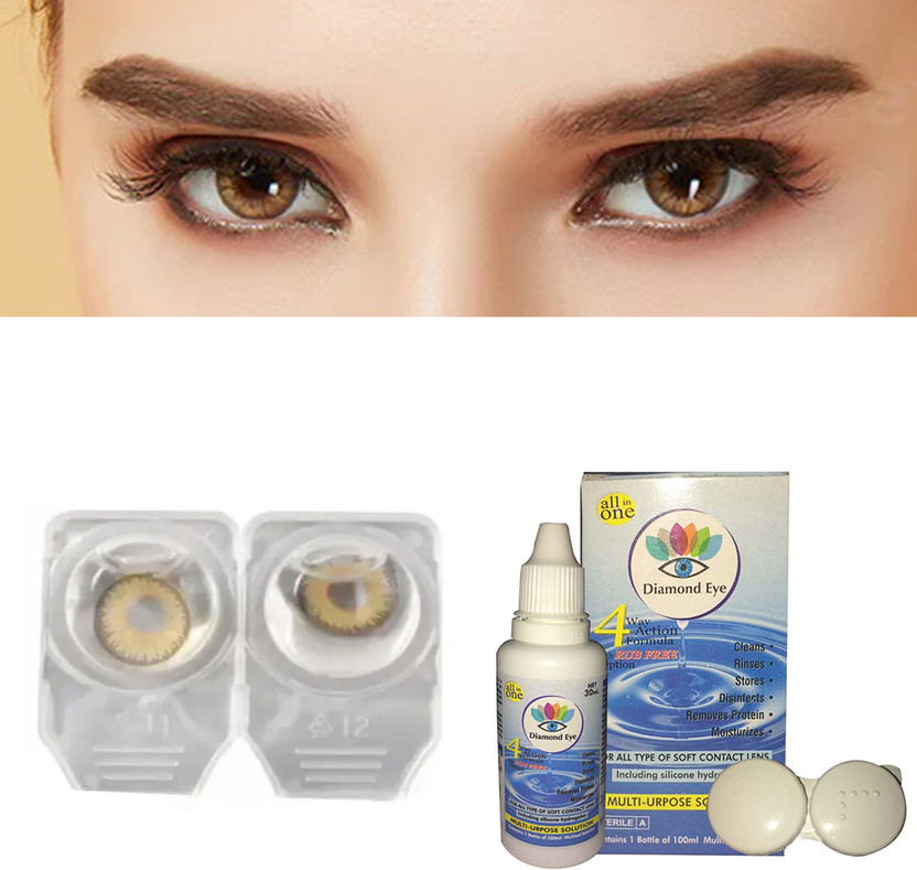 Diamond Eye Daily Disposable(hazel color lens, Colored Contact Lenses, Pack of 2)