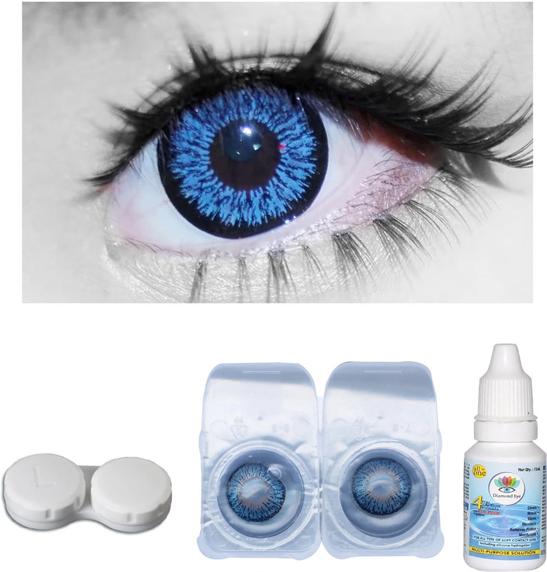 soft eye Daily Disposable(Blue, Colored Contact Lenses, Pack of 1)