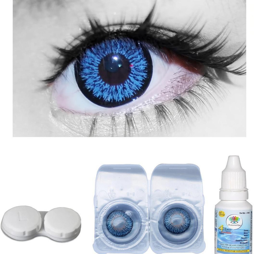 soft eye Daily Disposable(Blue, Colored Contact Lenses, Pack of 1)