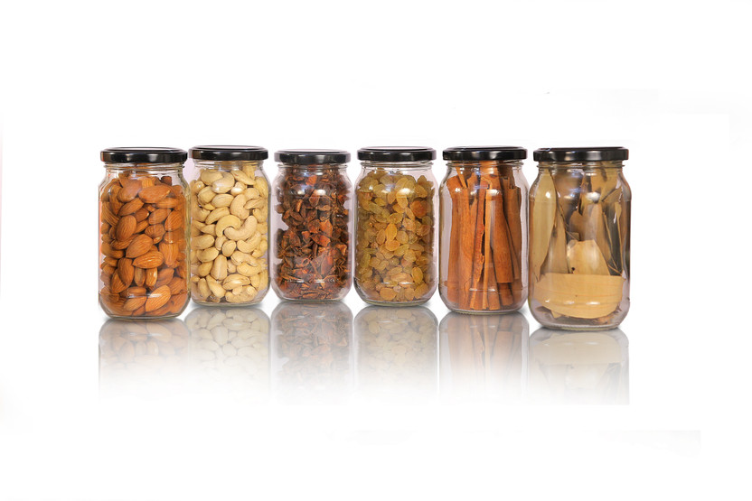 PANEL'S Glass Grocery Container  - 400(Pack of 6, White)