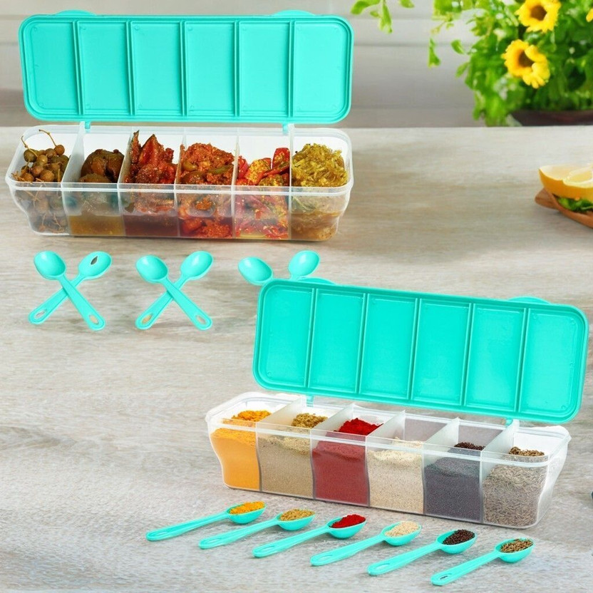 Metrolife Plastic Grocery Container  - 1500 ml(Pack of 2, Green)