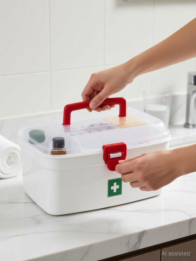 Ganesh Enterprise Plastic Utility Box  - 2500 ml(White)