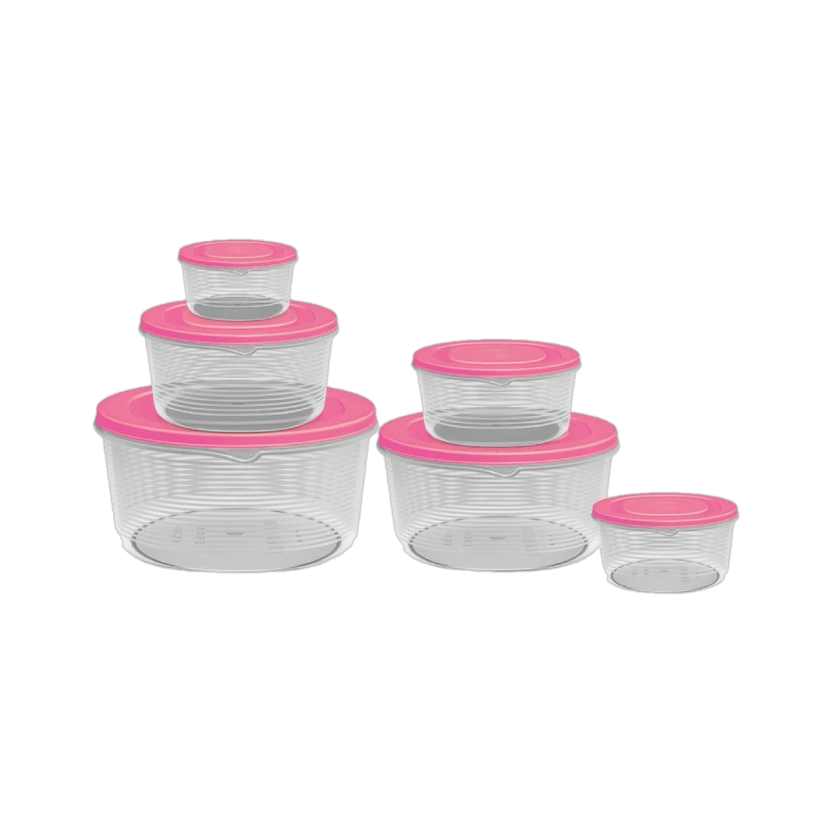 MILTON MILTON Plastic, Polypropylene Utility Container  - 7200 ml(Pack of 6, Clear, Pink) - Flipkart Deal