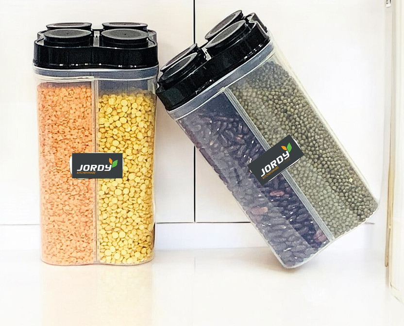 JORDY Plastic Grocery Container  - 2500 ml(Black)