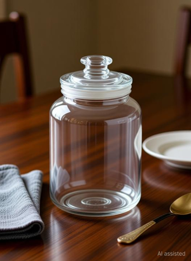 MD Retail Plastic Grocery Container  - 2000 ml(Pack of 2, Clear)