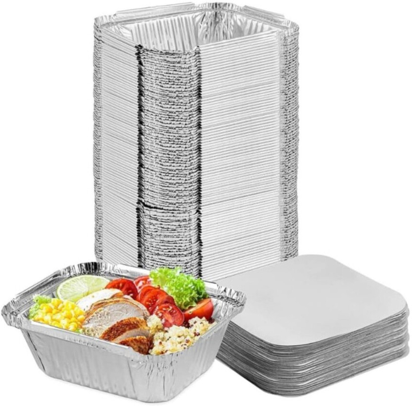 SIYA Aluminium Utility Container  - 250 ml(Pack of 25, Silver)