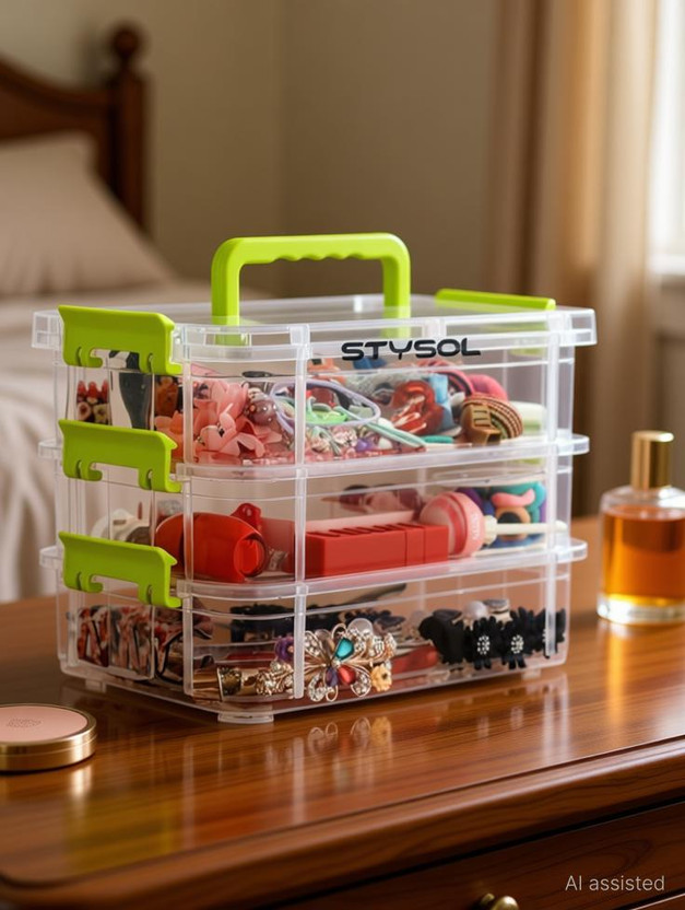 Stysol Plastic Grocery Container  - 3 L(Green)