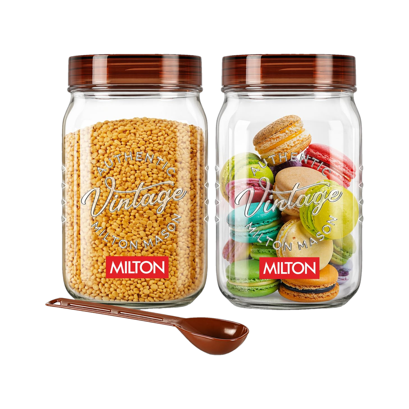 MILTON Plastic, Polypropylene Utility Container  - 1 L(Pack of 2, Clear)