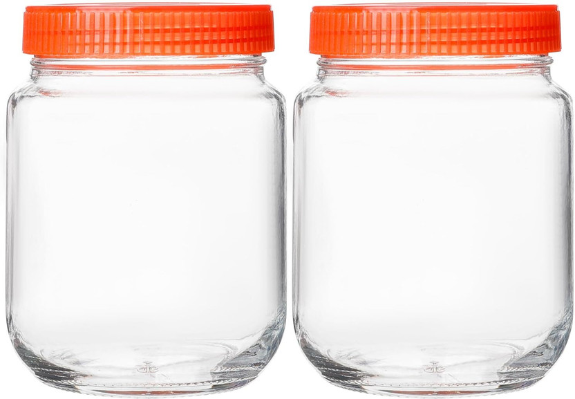 VERPHX Glass Grocery Container  - 500 ml(Pack of 2, Clear)
