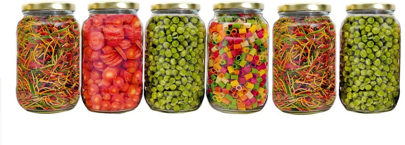 PANEL'S Glass Grocery Container  - 1100 ml(Pack of 6, Gold)