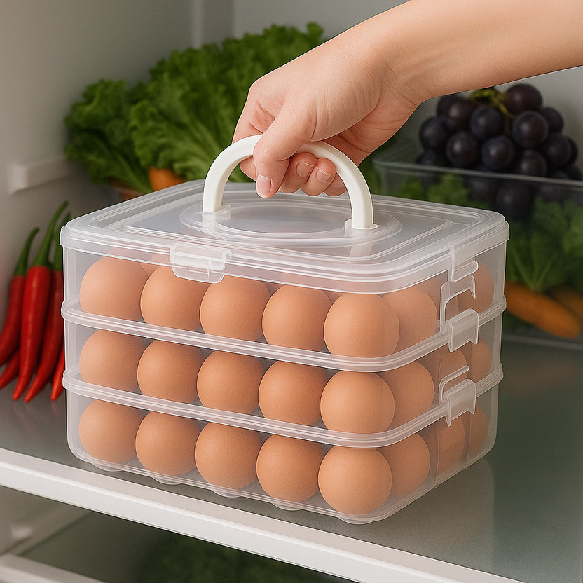 Flipkart SmartBuy Plastic Egg Container  - 3 dozen(Clear)