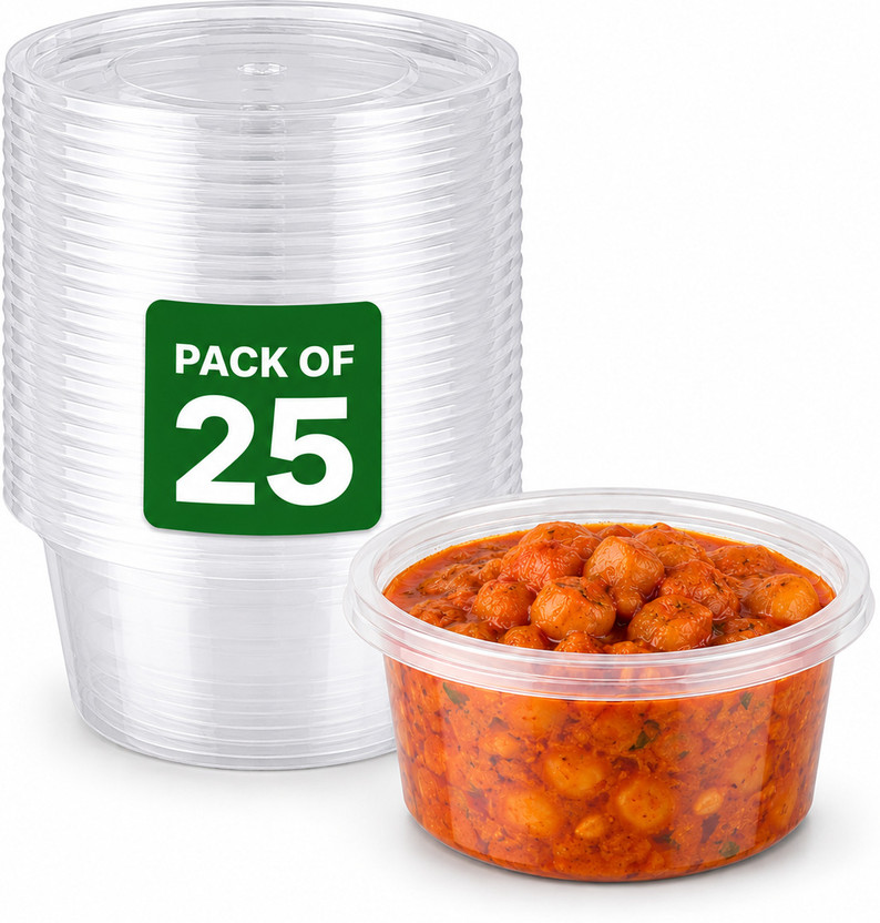 ThePerfectPick Polypropylene Utility Container  - 120 ml(Pack of 25, Transparent)