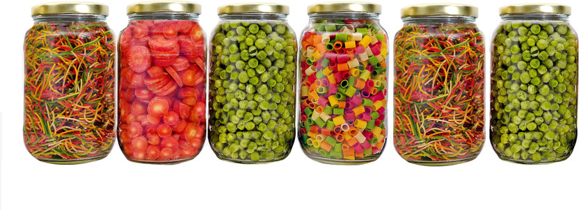 PANEL'S Glass Grocery Container  - 1100 ml(Pack of 6, Gold)