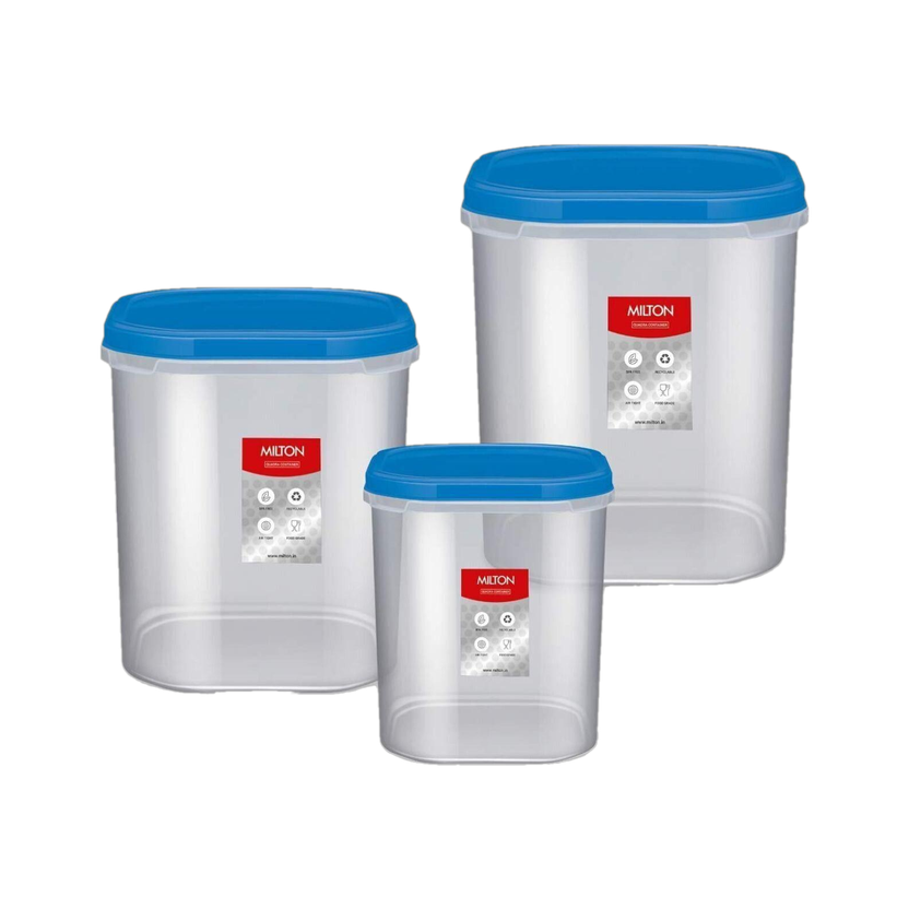 MILTON MILTON Plastic Grocery Container  - 1.8 L, 2.7 L, 3.7 L(Pack of 3, White) - Flipkart Deal