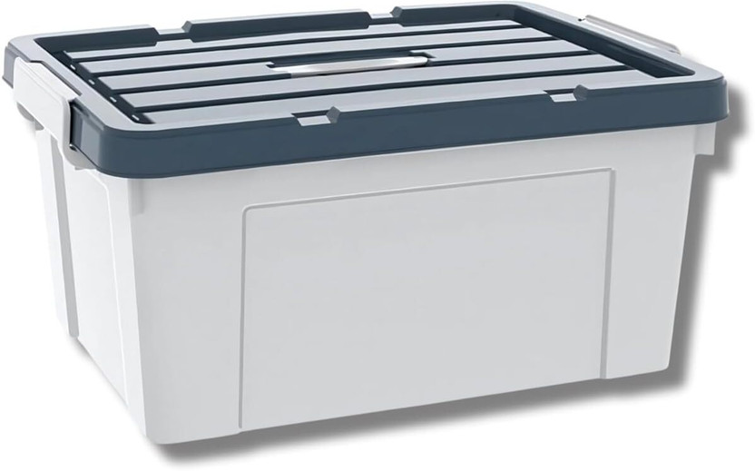 AshandRoh Plastic Utility Container  - 9 kg(Grey, White)