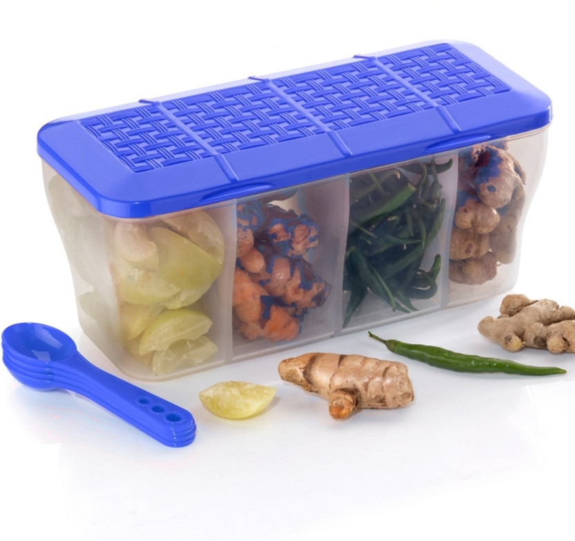 Rosebee Plastic Fridge Container  - 1150 ml(Blue)