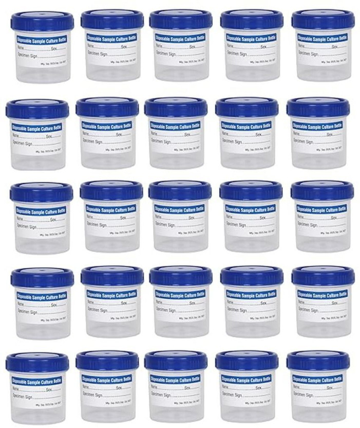 Dr.Manya Plastic Utility Container  - 30 ml(Pack of 25, Light Blue)