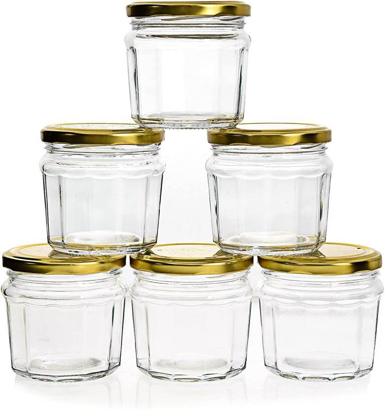 JAJOD Gijar Kitchen Storage Glass Containers Set Jar with Lid, 300ml