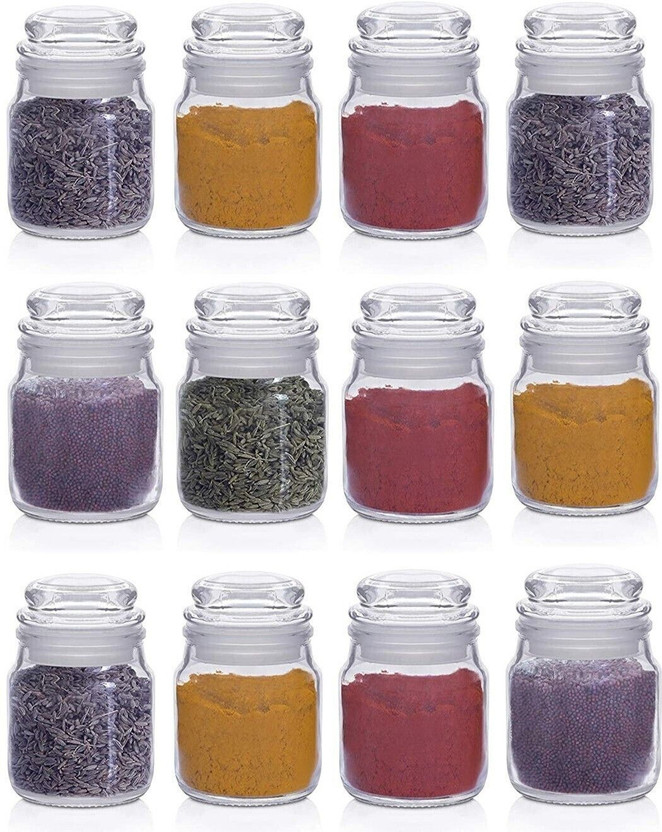 Hemtik Hemtik Glass Grocery Container  - 125 ml(Pack of 12, Clear) - Flipkart Deal