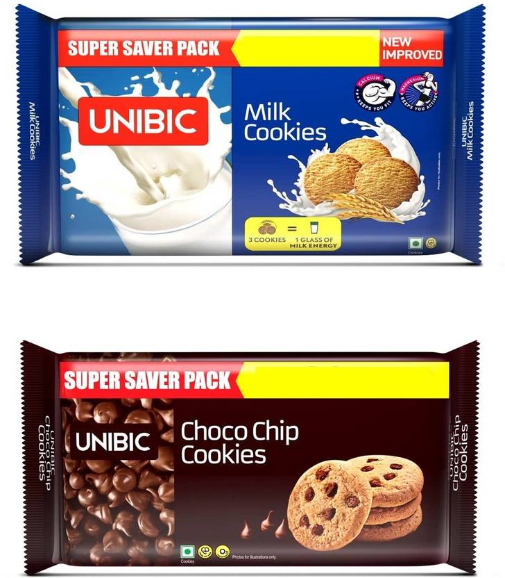 UNIBIC Snappers Choco Chip & Milk Cookies Cookies Price in India Buy