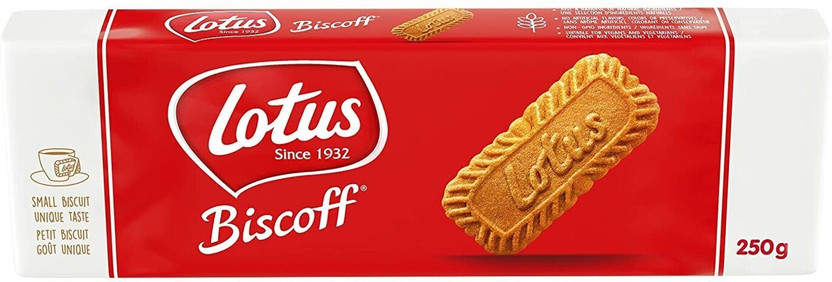 Lotus Biscoff Original Caramelised Biscuits, The Original Speculoos (IMPORTED) (250 G) Plain Biscuit(250 g)