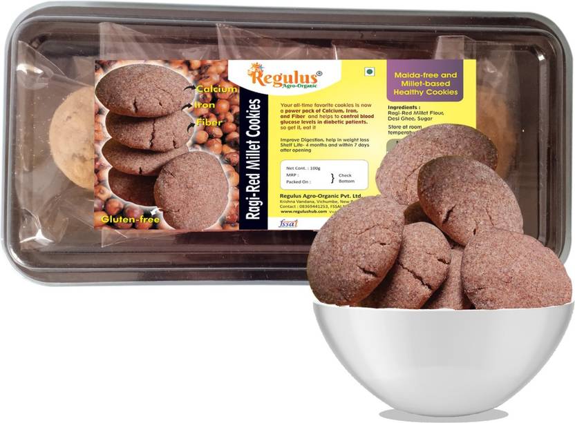regulus Ragi RedMillets Cookie Healthy Snack Prepared in Pure Desi