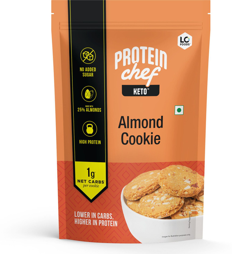 Lo! Foods Almond Keto Cookies, Lower in Carbs, High in Protein Digestive Biscuit(200 g)