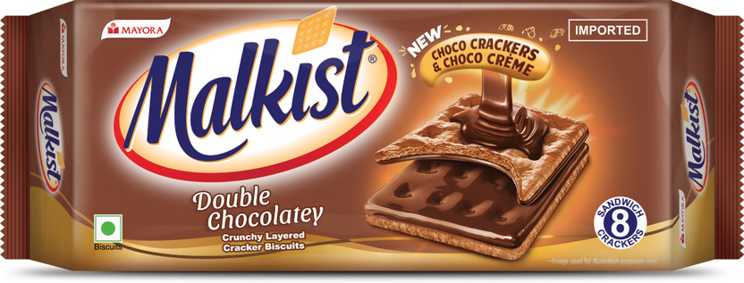 Malkist Double Chocolaty Cream Cracker Biscuit(144 g)