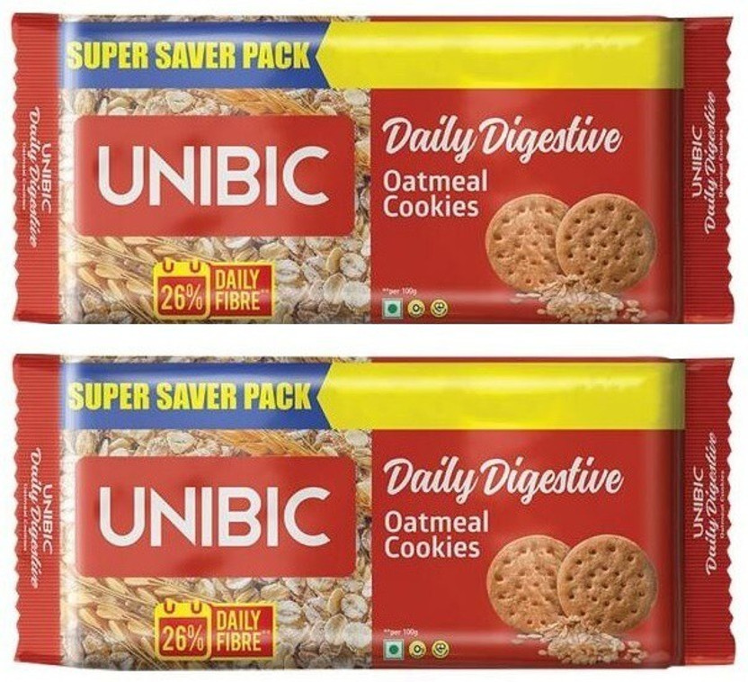 UNIBIC Oatmeal 600 Gram Pack X 2 Digestive Biscuit(2 x 600 g)