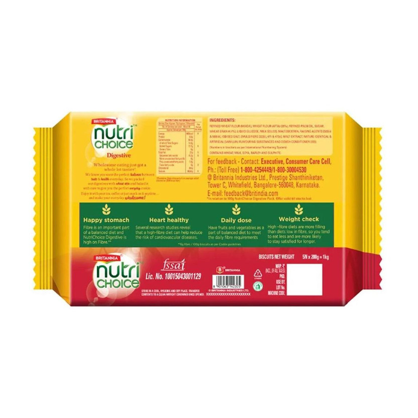 BRITANNIA NutriChoice Hi-Fibre Digestive/ Cookies(999.5 g)