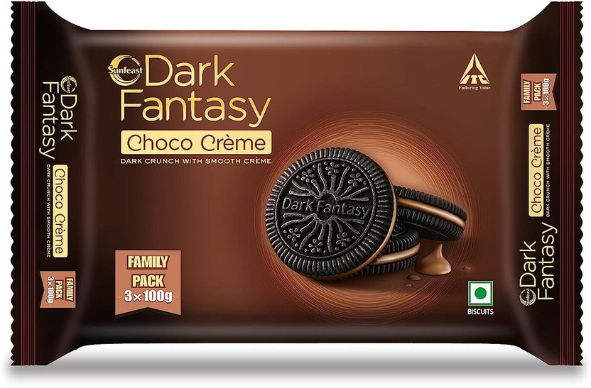 Sunfeast Sunfeast Dark Fantasy Choco Creme biscuit Cream Filled Biscuit(300 g) - Flipkart Deal