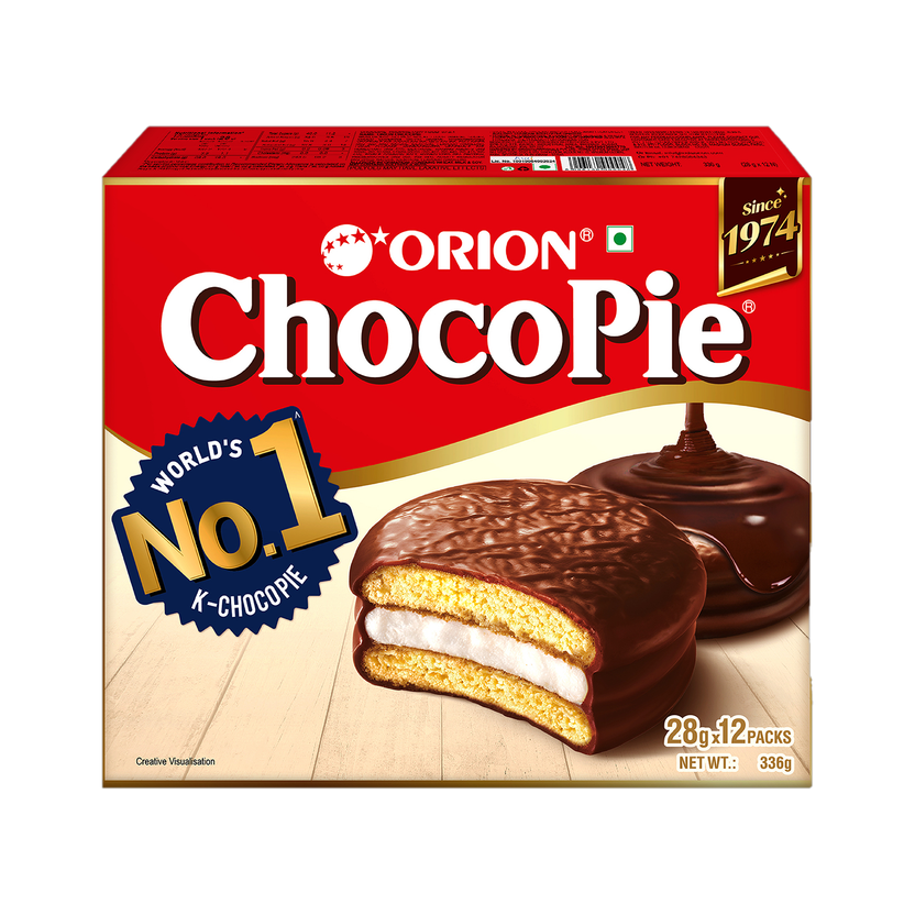 ORION Choco Pie Chocolate Coated Soft Biscuit Cream Filled Biscuit(336 g)