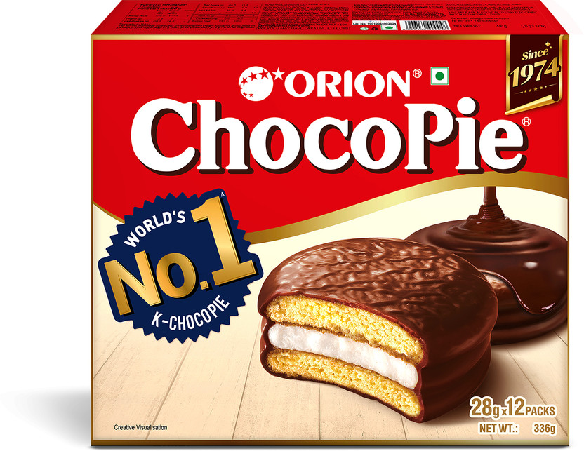 ORION Choco Pie Chocolate Coated Soft Biscuit Cream Filled Biscuit(336 g)