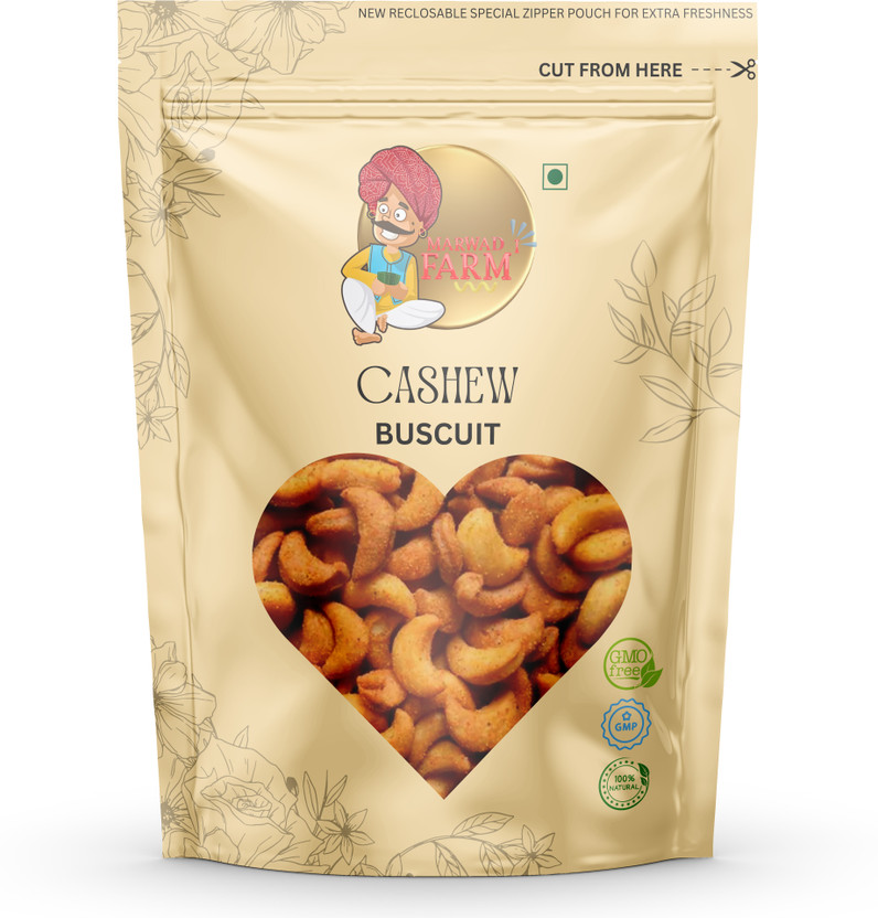 marwadifarm Cashew buscuit 1kg Cookies Biscuit Healthy Snack Bakery Biscuit(1000 g)