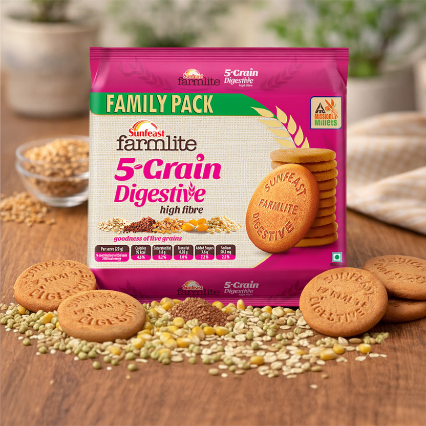 Sunfeast Farmlite 5 Grain Digestive Biscuit High Fiber Biscuit(800 g)