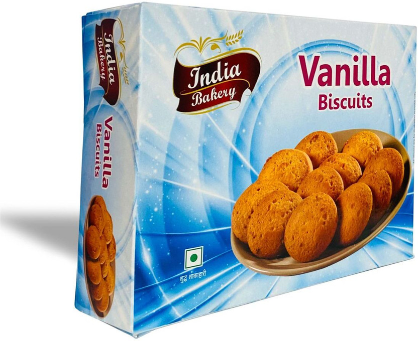INDIA BAKERY Vanilla Biscuits 350 GM Cookies(350 g)