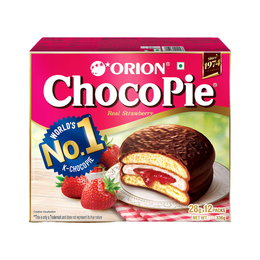 ORION Choco-pie Strawberry Cream Filled Biscuit(336 g)