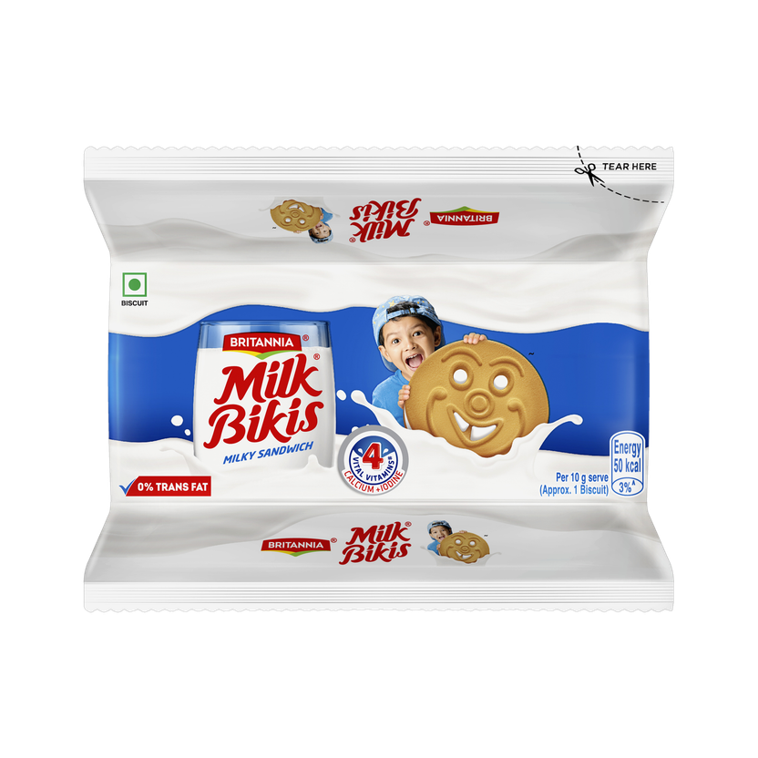 BRITANNIA Milk Bikis Biscuits Cream Sandwich Biscuit(188 g)