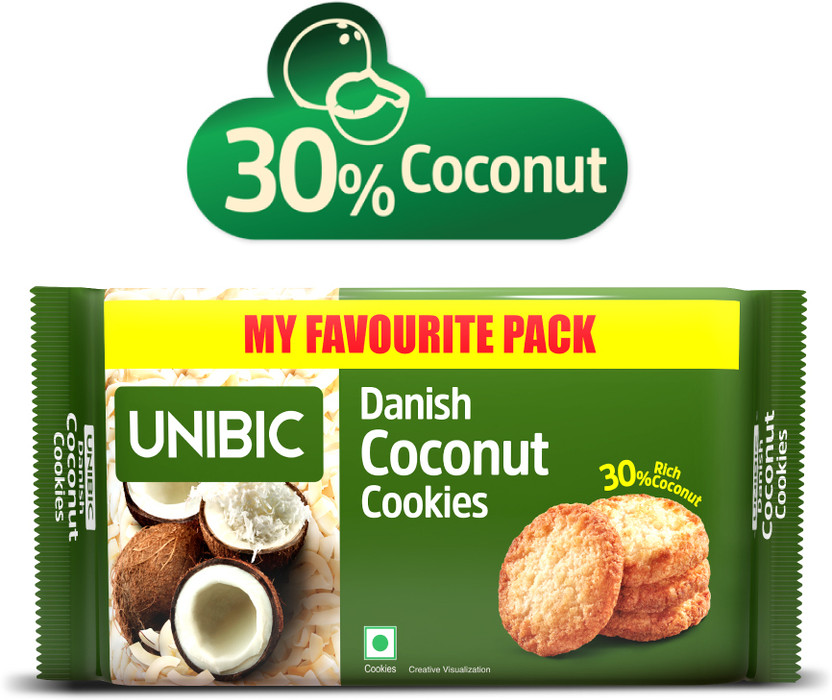 UNIBIC Danish Coconut Cookies, My Favourite Pack, Cookies(3 x 300 g)