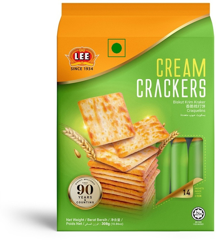 Lee Biscuits Cracker Cream 308g | Crunchy Crackers | Perfect for Tea Time & Parties Cracker(308 g)
