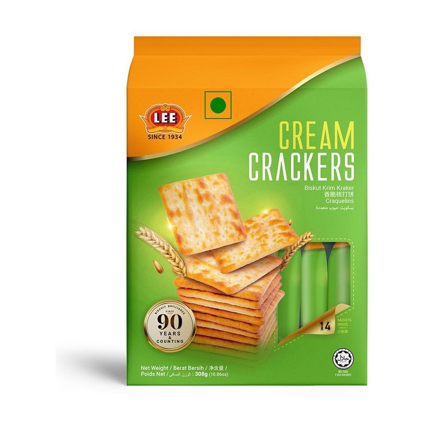 Lee Biscuits Cracker Cream 308g | Crunchy Crackers | Perfect for Tea Time & Parties Cracker(308 g)