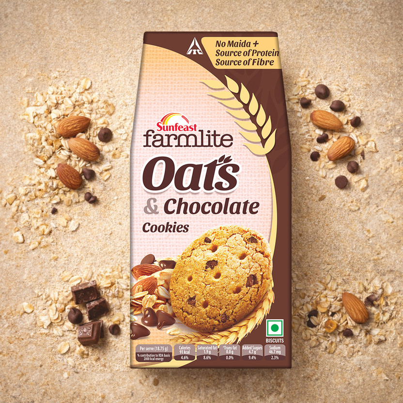 Sunfeast Farmlite Oats with Chocolate Biscuits Digestive Biscuit(150 g)