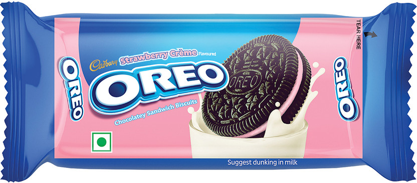 Cadbury Oreo Strawberry Flavour Cream Sandwich Biscuit(41.75 g)