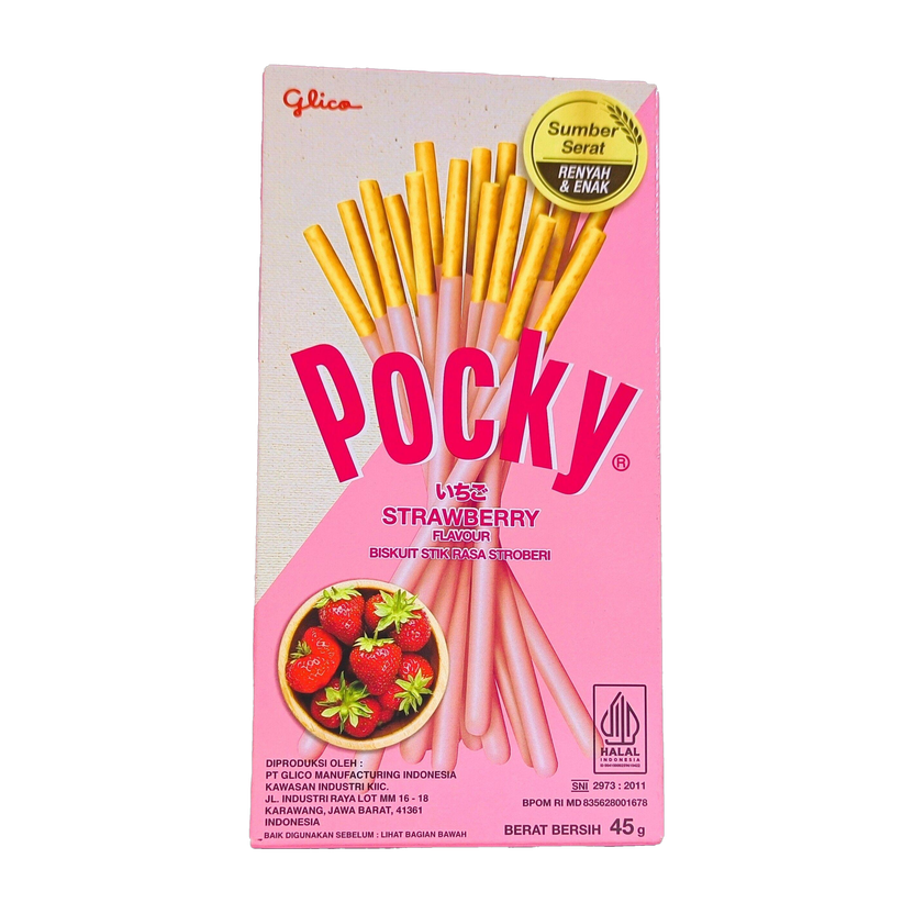 Pocky Strawberry Flavor Biscuit Sticks | Imported Stick Biscuit Cream Cracker Biscuit(45 g)