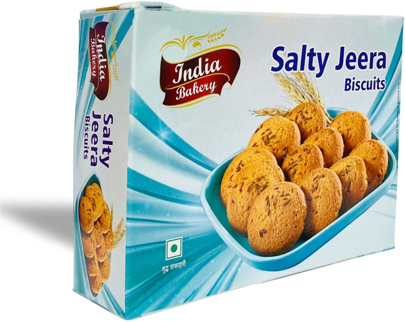INDIA BAKERY Salty Jeera Biscuits 350 GM Cookies(350 g)